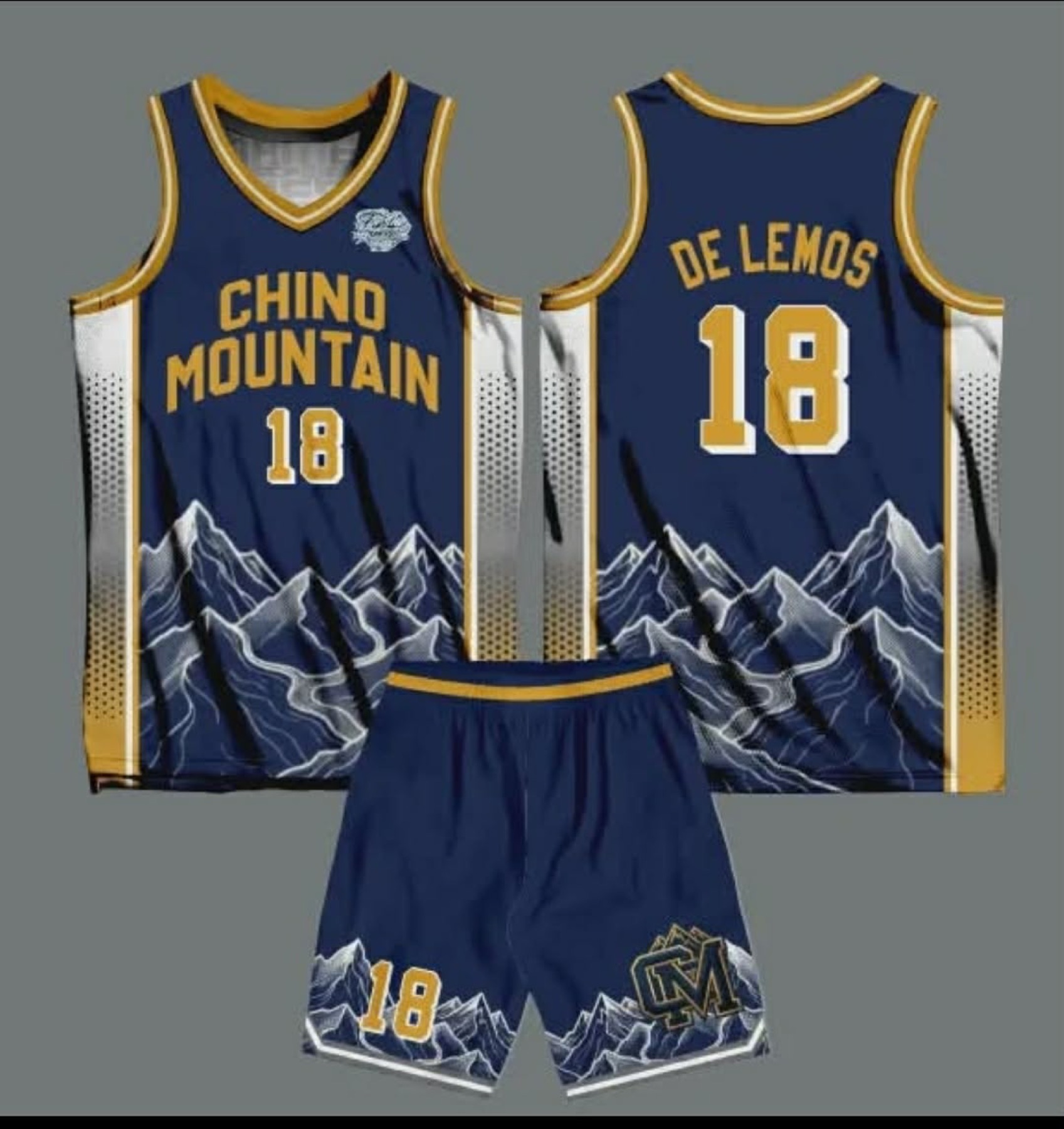 Blue mountain custom jersey and shorts concept